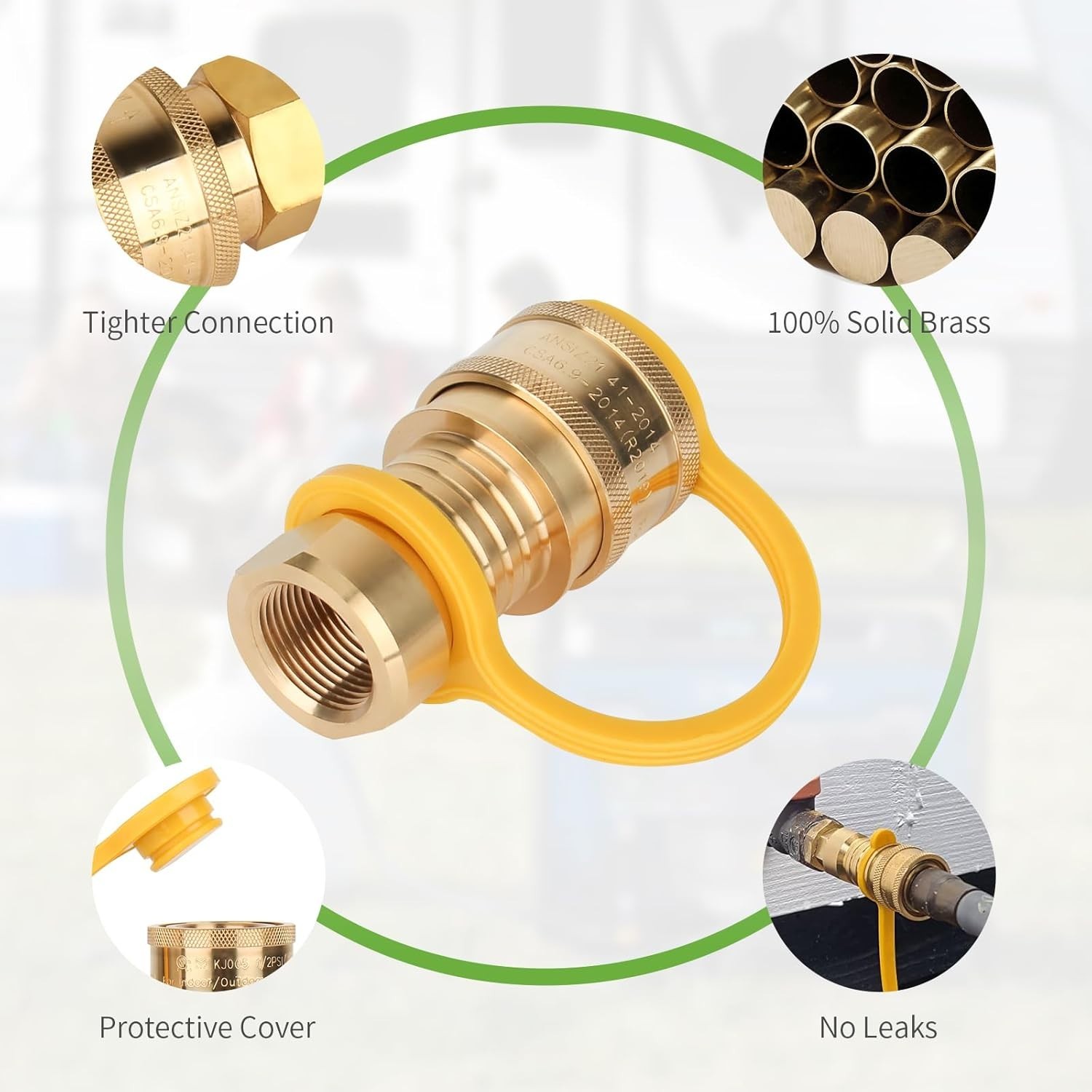 3/4 Natural Gas Quick Connect Fitting-3PCS Solid Brass Quick Release Fittings... gallery