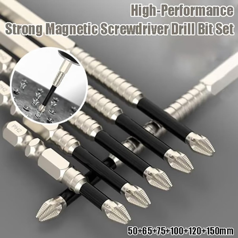 6x High Magnetic Screwdriver Drill Bit Anti-Slip Screwdriver Drill Bit Set gallery