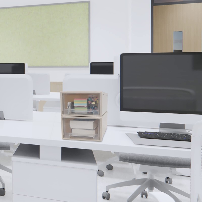 6 Quart Plastic Stacking Storage Drawer Unit, 3 Packs gallery