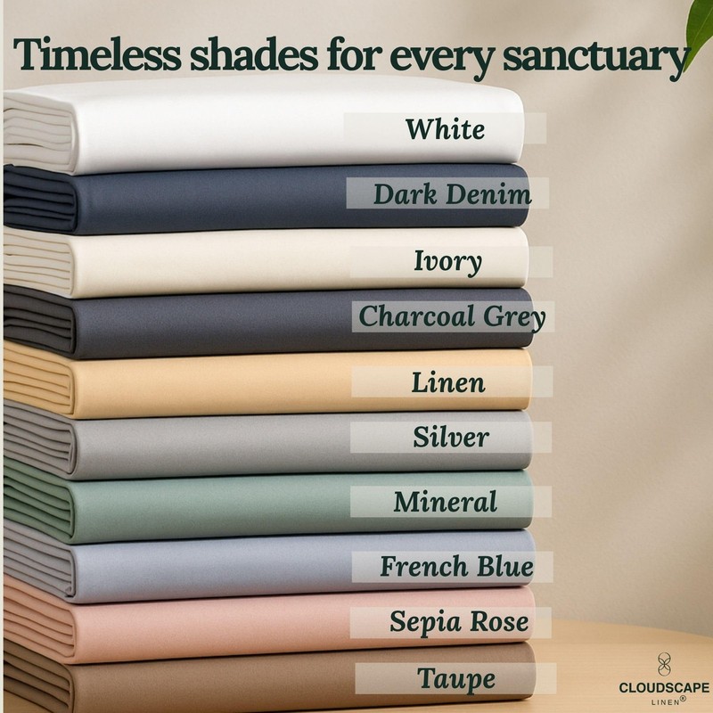 (Millennium Series) Cloud Scape 100% Egyptian Cotton Sheets Queen Size, 4-Pie... gallery