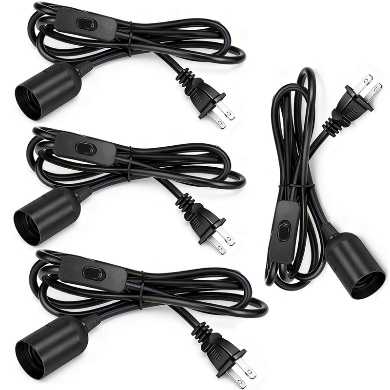 Hanging Light Bulb Socket with Cord - 10Ft Plug in Light Socket E26/E27 Extensio gallery