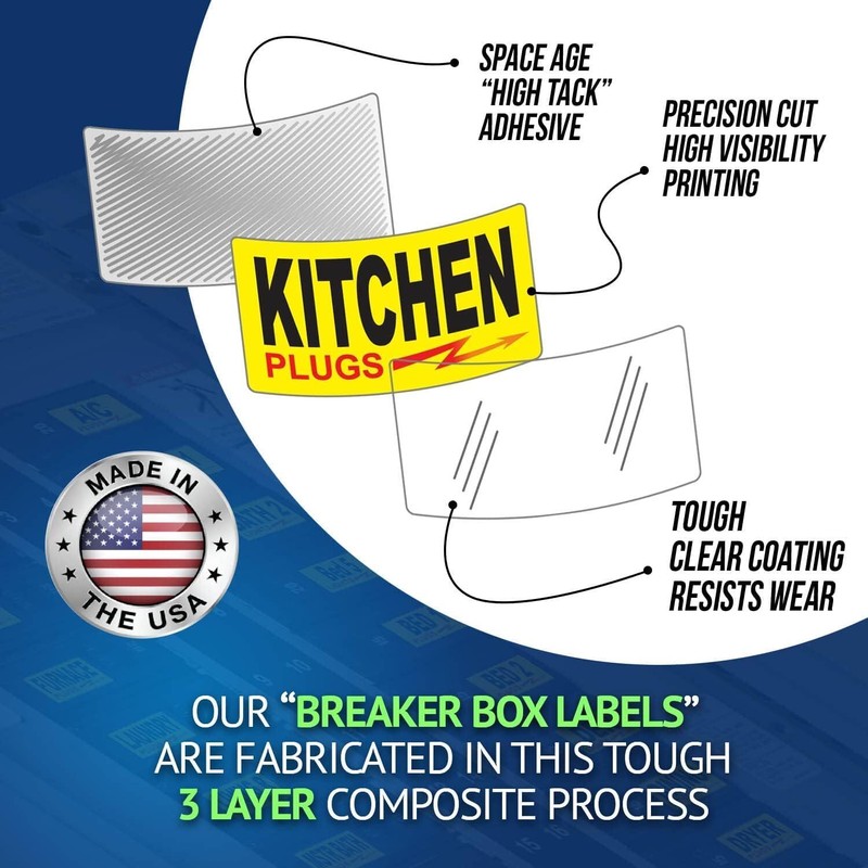 Vinyl Labels for Breaker Panel Boxes 170 Circuit Breaker Decals Choose Your Set gallery