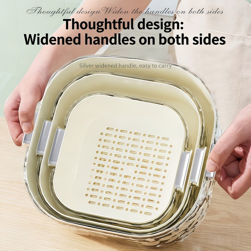6pcs Large Medium Small Double Layer Drain Basket Set gallery