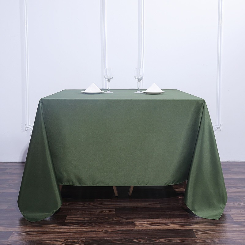 90" Moss Green SQUARE POLYESTER TABLECLOTH Wedding Catering Dinner Linens SALE gallery
