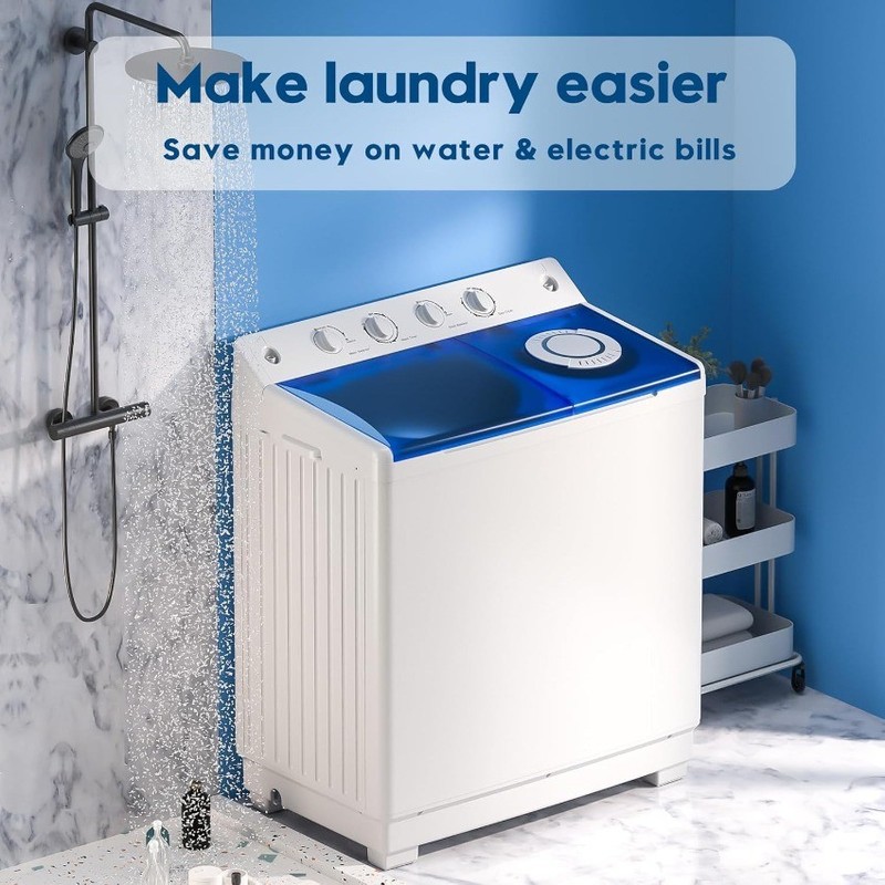 Auertech Portable Washing Machine, 40lbs Twin Tub Washer Mini Compact bargain gallery