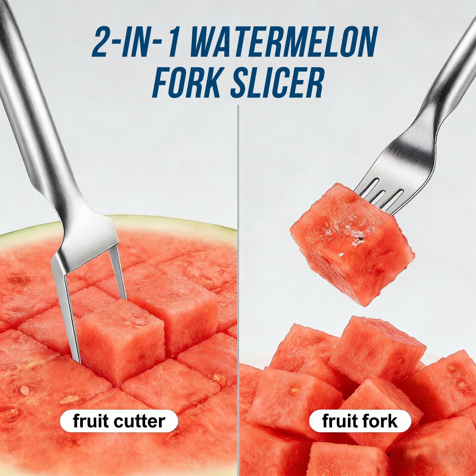 Watermelon Fork Slicer Cutter, 2-in-1 Stainless 9.45 x 1.18 x in, 2-Pack gallery