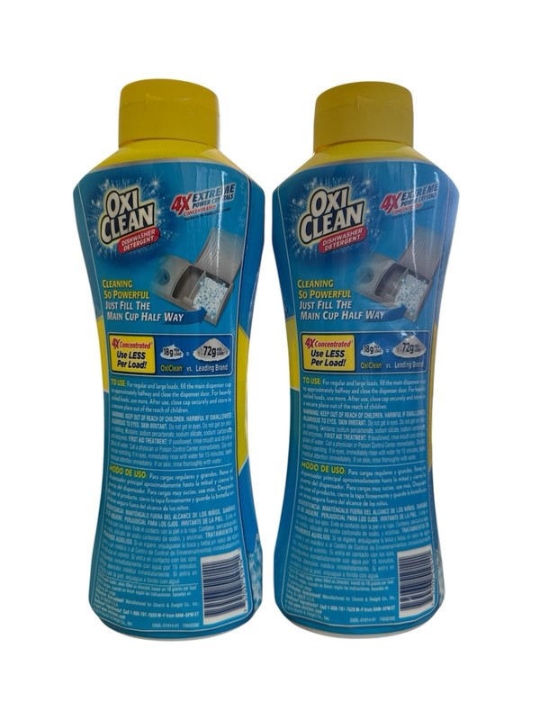 Oxi Clean Dishwasher Detergent 4X Extreme Power Crystals 32loads Ea. New 2 Pack gallery
