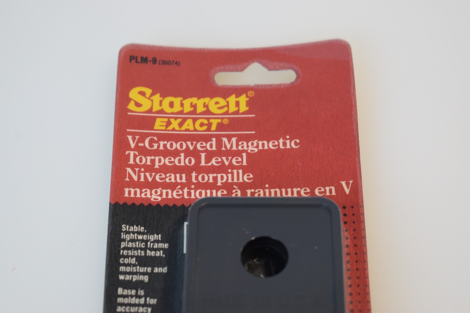Starrett Tools PLM-9 V-Grooved Magnetic Torpedo Level USA New Old Stock gallery