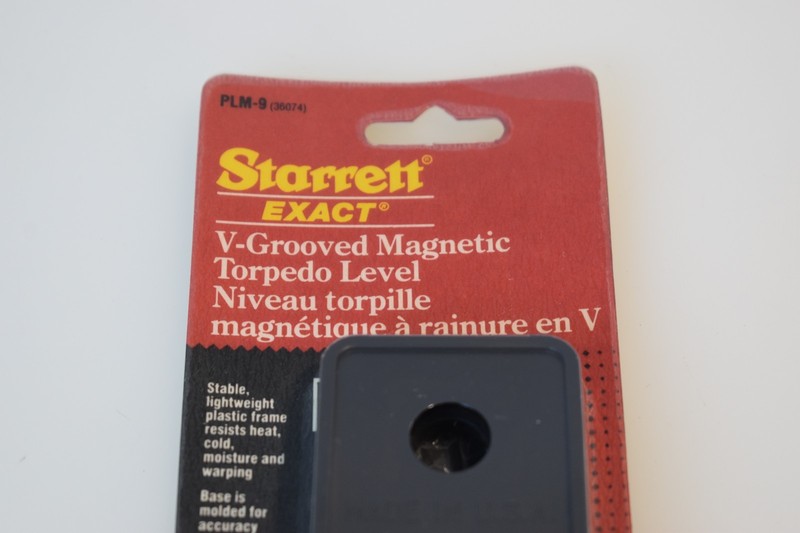 Starrett Tools PLM-9 V-Grooved Magnetic Torpedo Level USA New Old Stock gallery