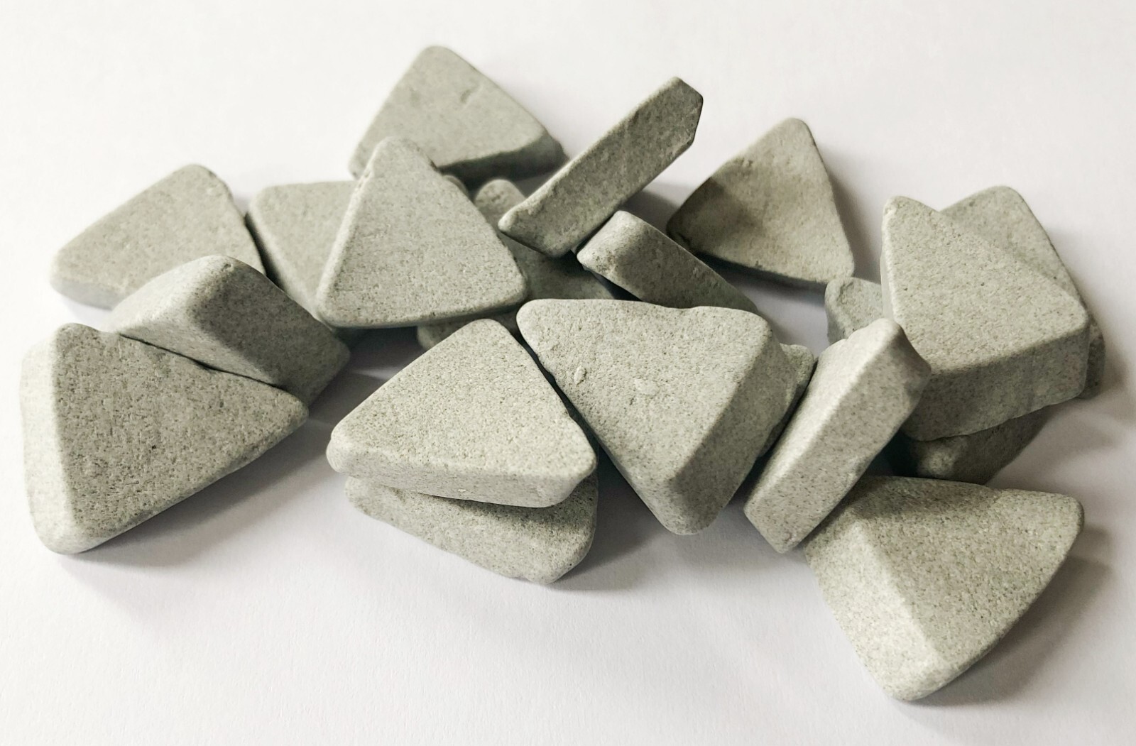 Ceramic Tumbling Media - Used - Flat triangle - Metal and Rock Tumbling gallery