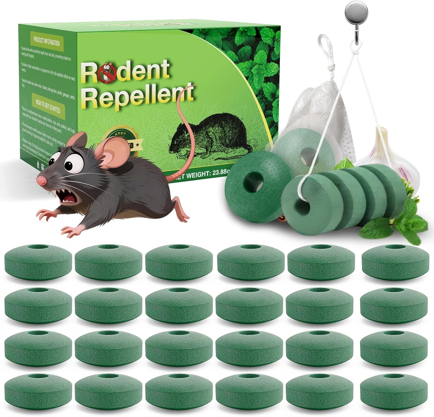 Rodents Repellent with Peppermint Oil - Mouse, Rat & Squirrel Repellent for Gara gallery