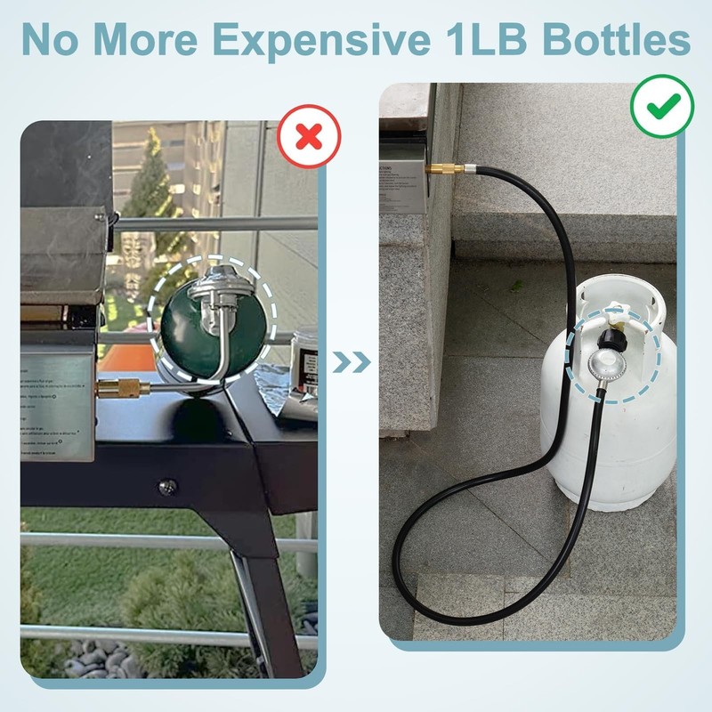 6FT Propane Regulator Hose with Adapter for Blackstone 17" and 22" Griddle gallery