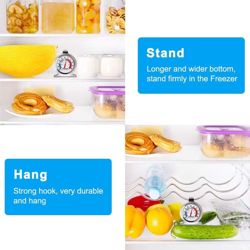4 Pack Refrigerator Freezer Thermometer Large Dial Analog Thermometer gallery