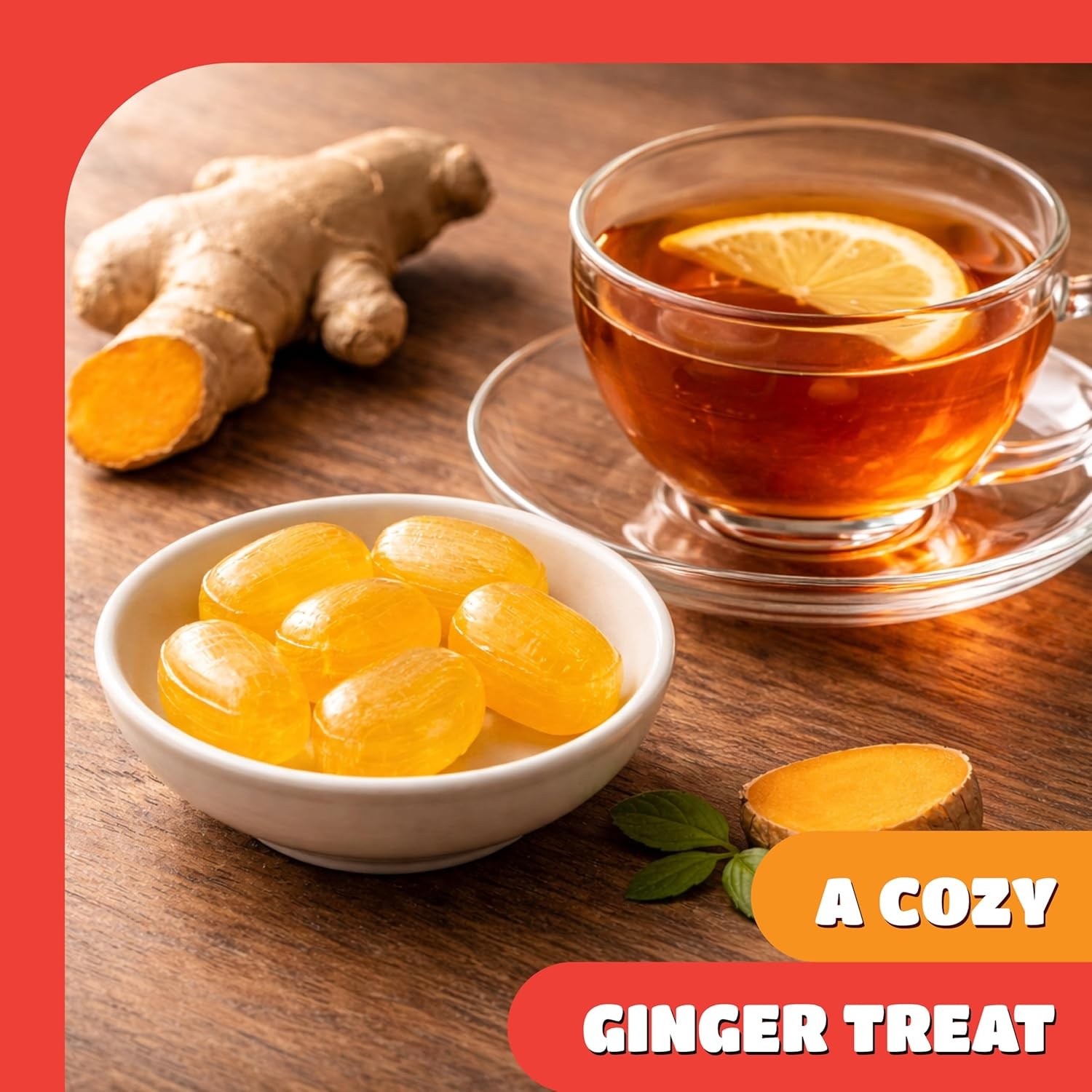 Ginger Hard Candy - 2 Pound Bag - Natural Intense Flavor gallery