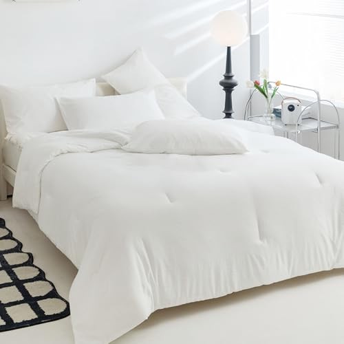 Ultra-Soft White Queen Comforter Set - 3 Pieces Queen/Full (92"x88") Snow White gallery