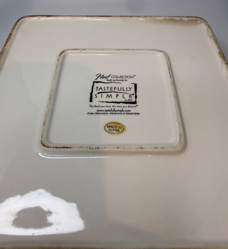 Tastefully Simple Square Baking Pan Green Leaf Host Collection 9 In x 9 In gallery