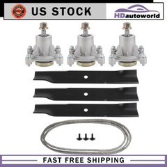 52″ DECK REBUILD KIT SPINDLE BLADE AND BELT 603995 FOR HUSTLER RAPTOR 604214