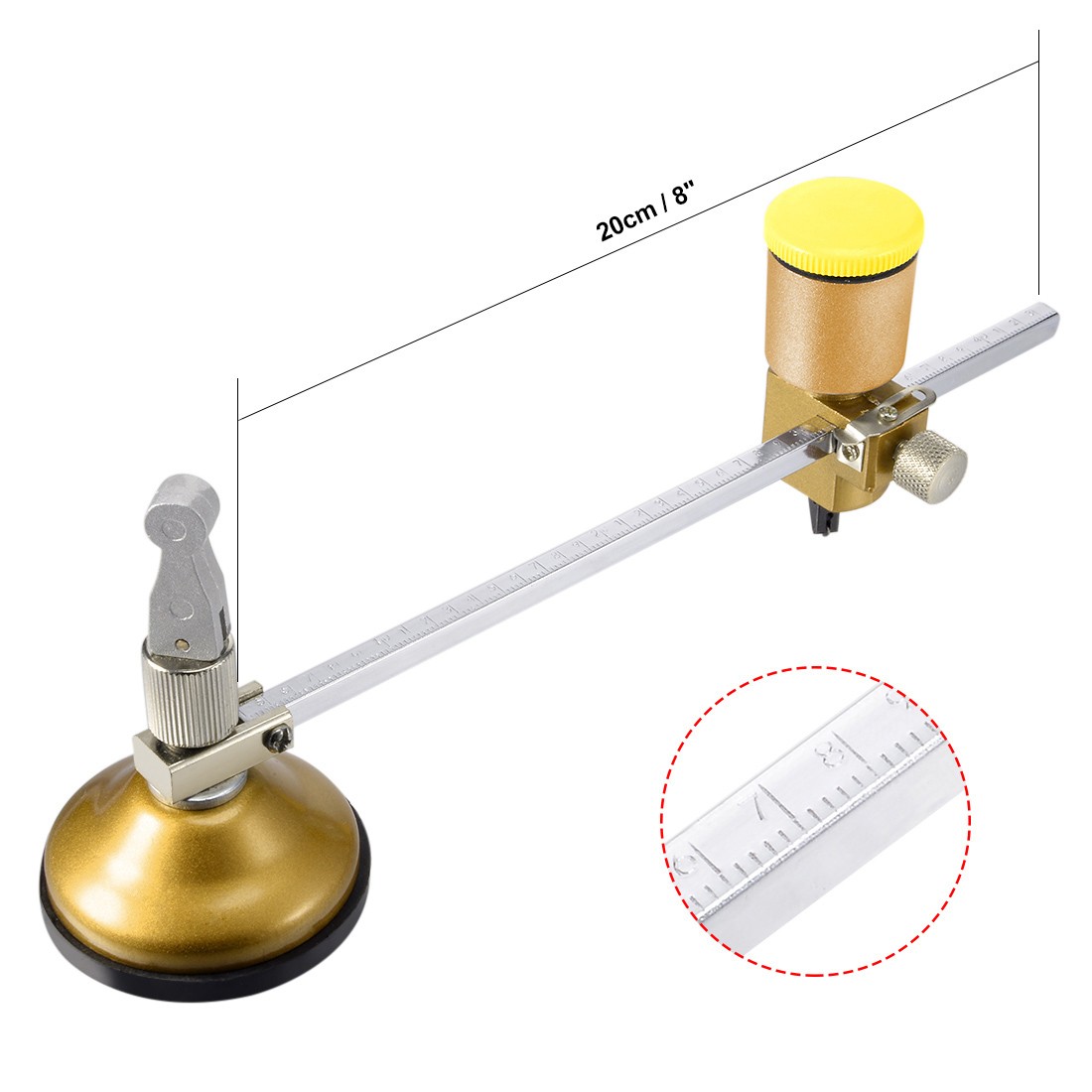 40cm Adjustable Oil Feed Compasses Type Glass Circle Circular Cutters gallery
