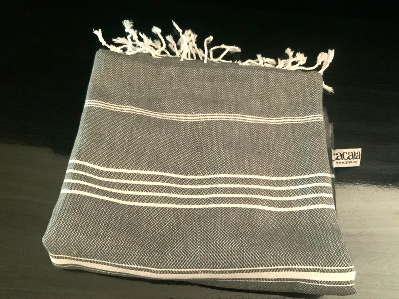 Cacala Lightweight and Thin Turkish Beach Towel 100% Cotton Quick Dry 37" x 70" gallery