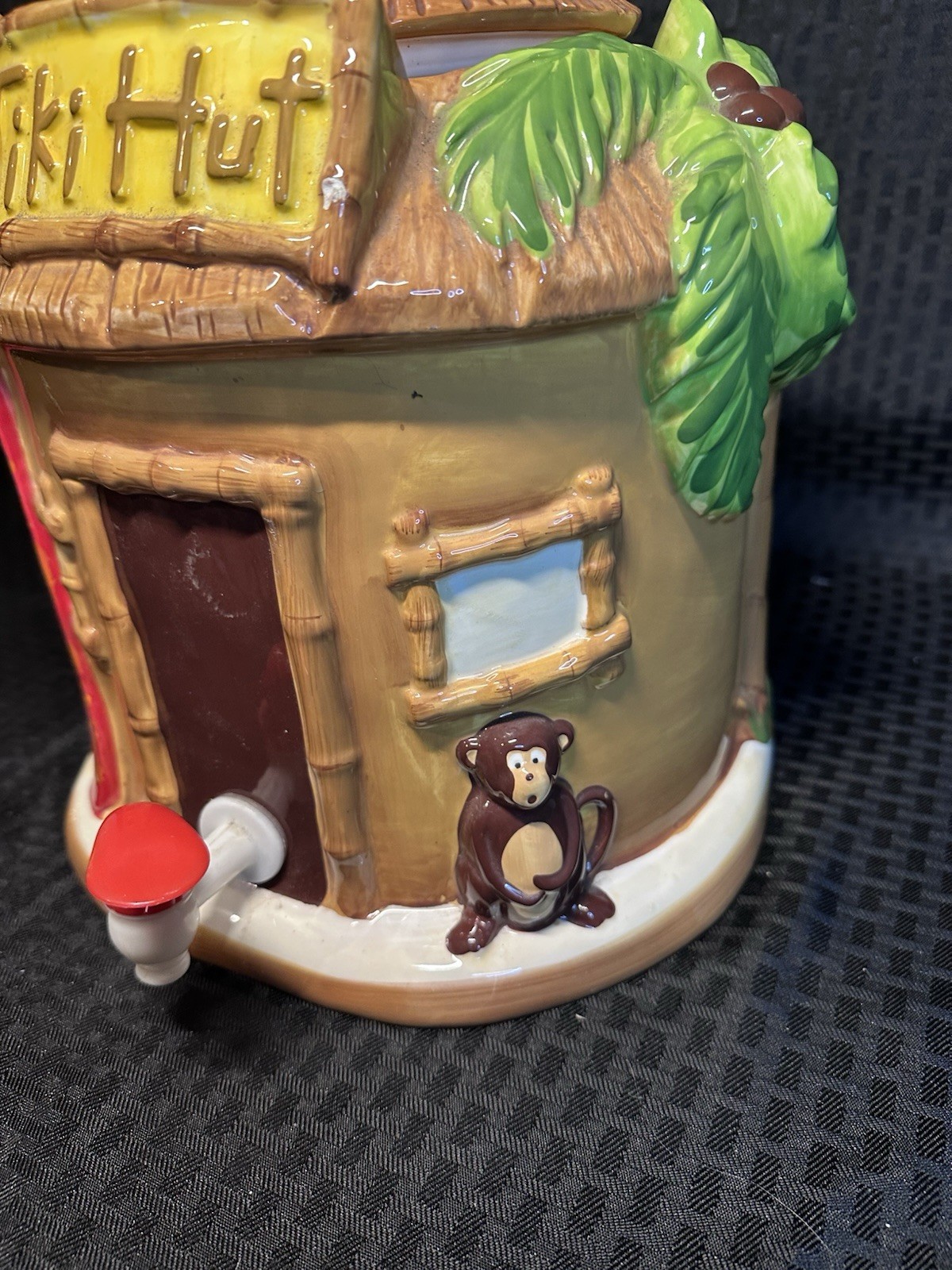 Tiki Hut 2 Gallon Ceramic Beverage Dispenser Target Home Monkey Surf Board Palm gallery