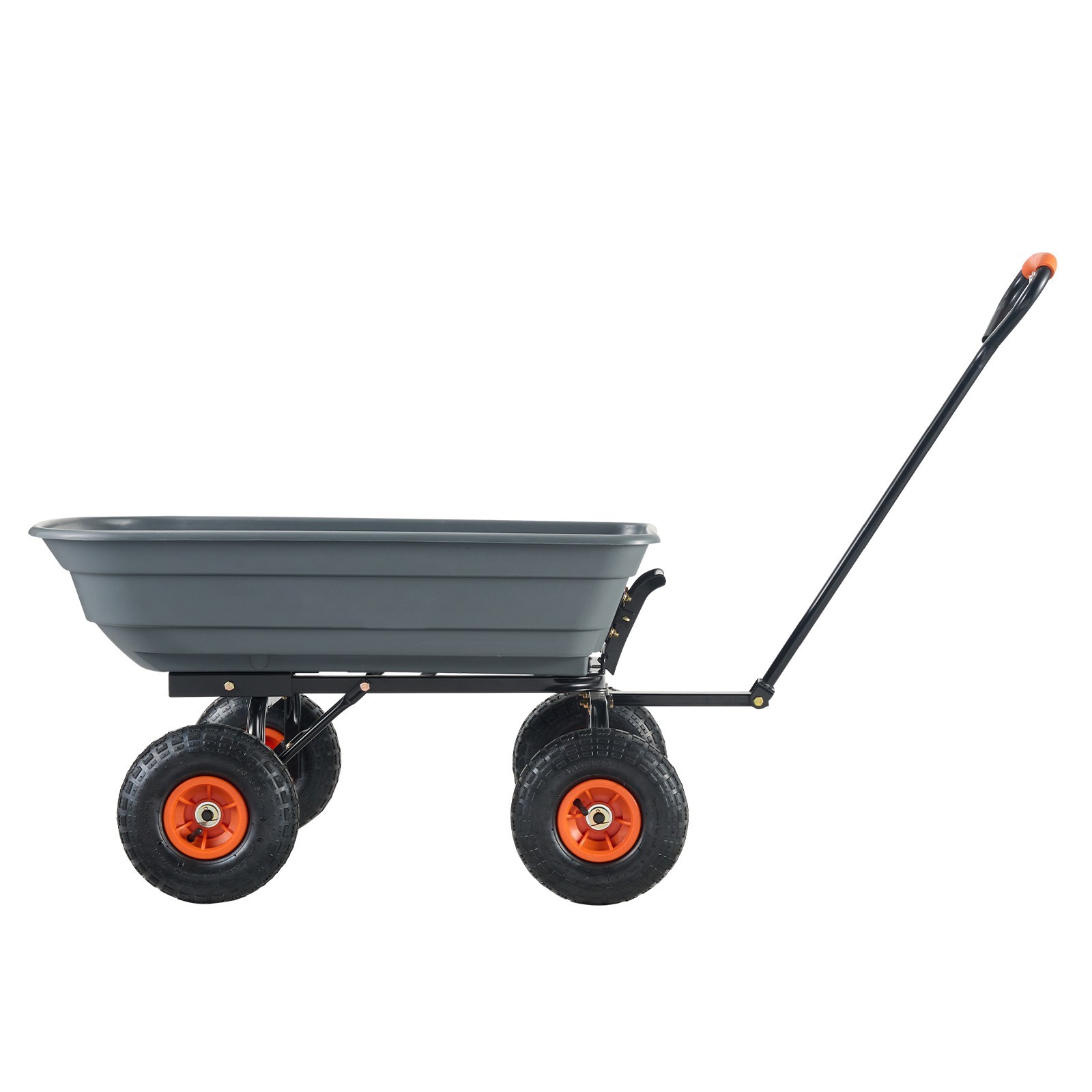 Steel Dump Cart 600lb Capacity Easy Assembly 2-in-1 Handle 10" Tires gallery