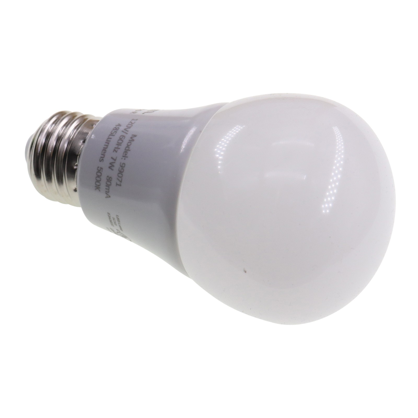 VERBATIM 99071 NON-DIMMABLE A19 LED BULB, 120V, E26, 810LM, 7W, 3000K (10-PACK) gallery
