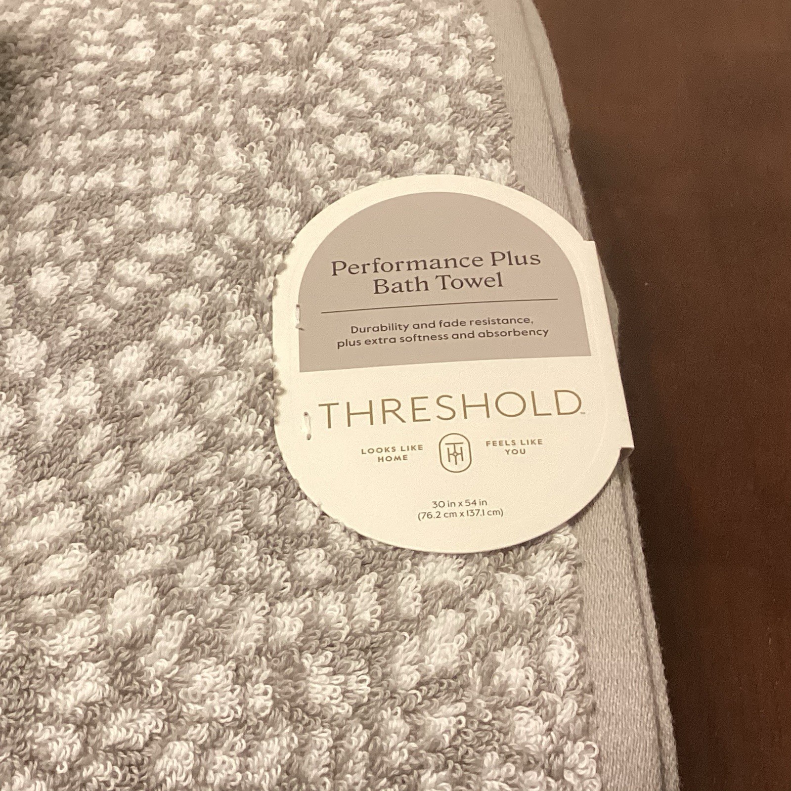 Performance Plus Bath Towel Hand Towel NEW Gray Geo Threshold™ 100% Cotton Set 2 gallery