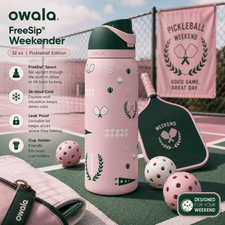 Owala FreeSip 32oz Weekender Insulated Water Bottle Leak Proof Built In Straw gallery