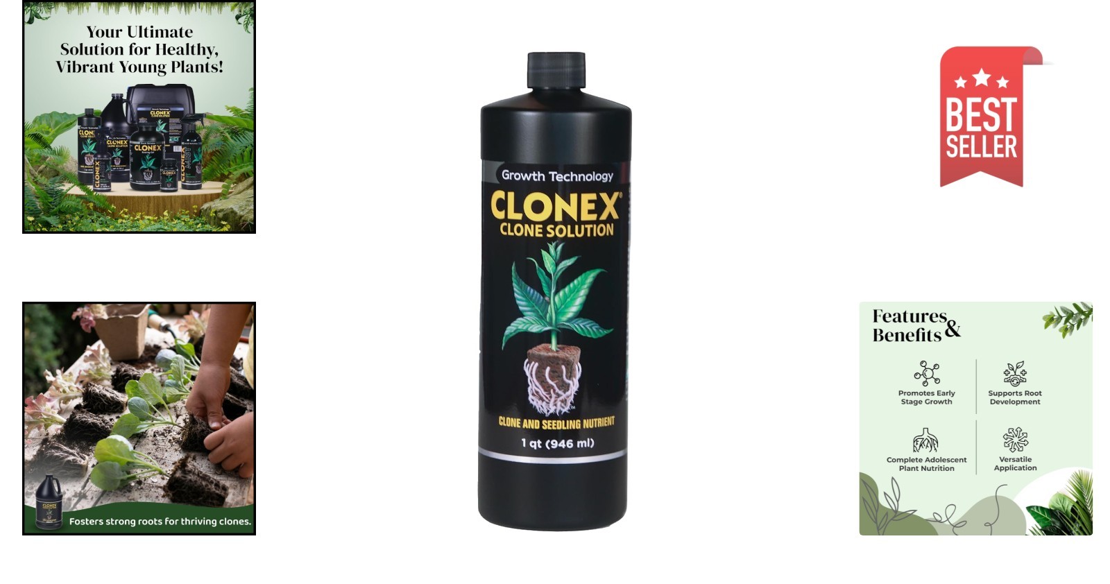 Clone Solution, Professional-Grade Nutrient Formula for Seedlings, Cuttings, ... gallery