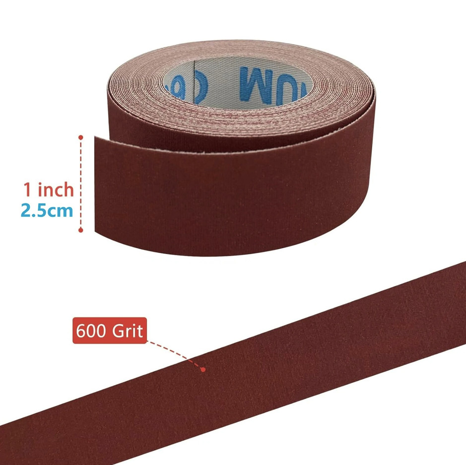 1pc 5M Emery Cloth Sandpaper Roll 1Inch Wood Metal Polishing Tape - NEW gallery