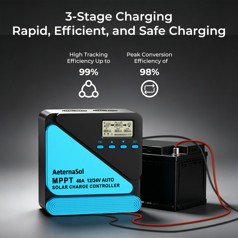 40A 12/24V MPPT Solar Charge Controller for RV, Boat, Cabin,Off-Grid Systems NEW gallery