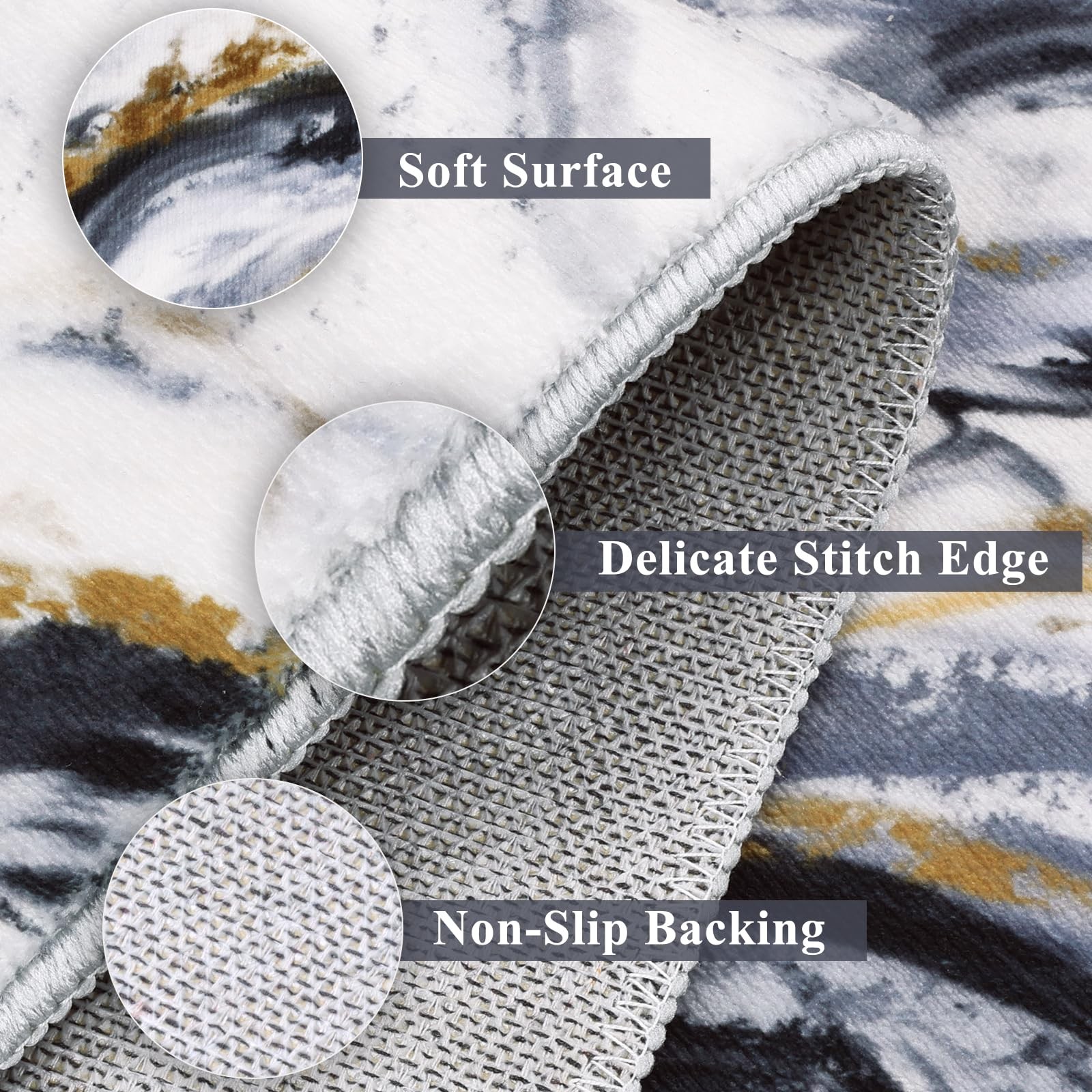 Yamaziot 2X6 Washable Runner Rug For Kitchen Hallways Modern Abstract Non-Slip gallery