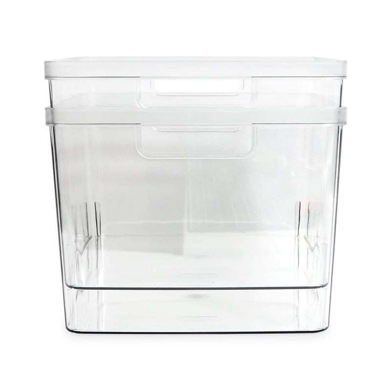 Isaac Jacobs 2-Pack Extra-Large Clear Storage Bins (11.5” L x 14” W x 9” H) w... gallery