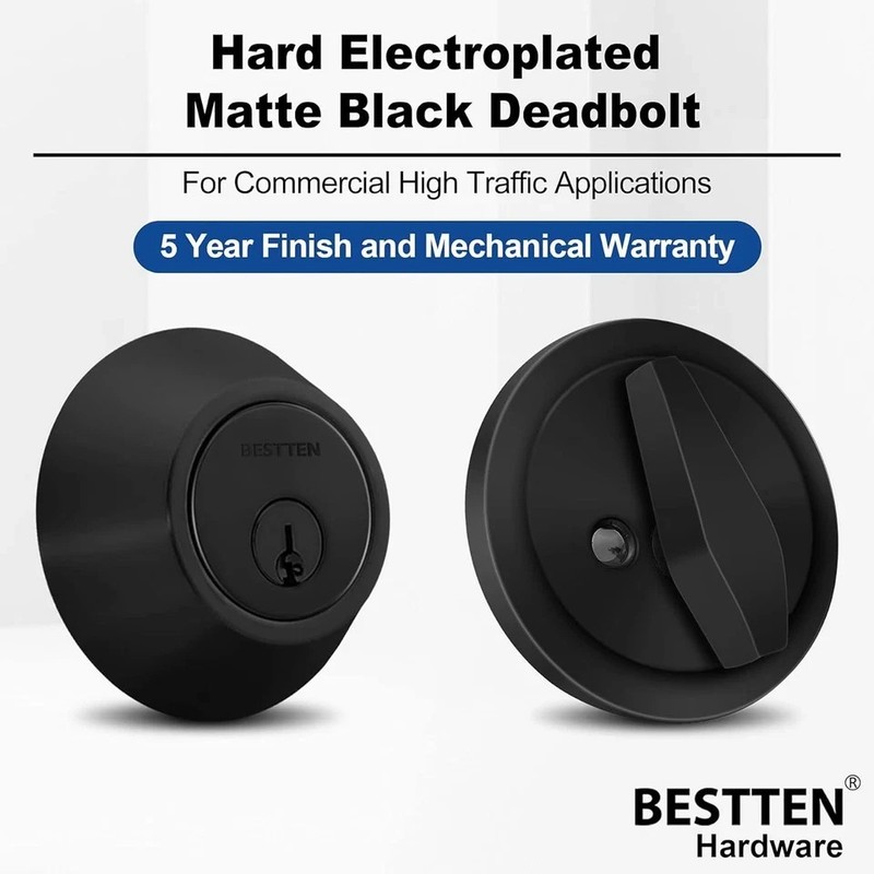 3 Pack Keyed Alike Deadbolt, Single Cylinder Entry Door Lock with Same Key, 9 gallery