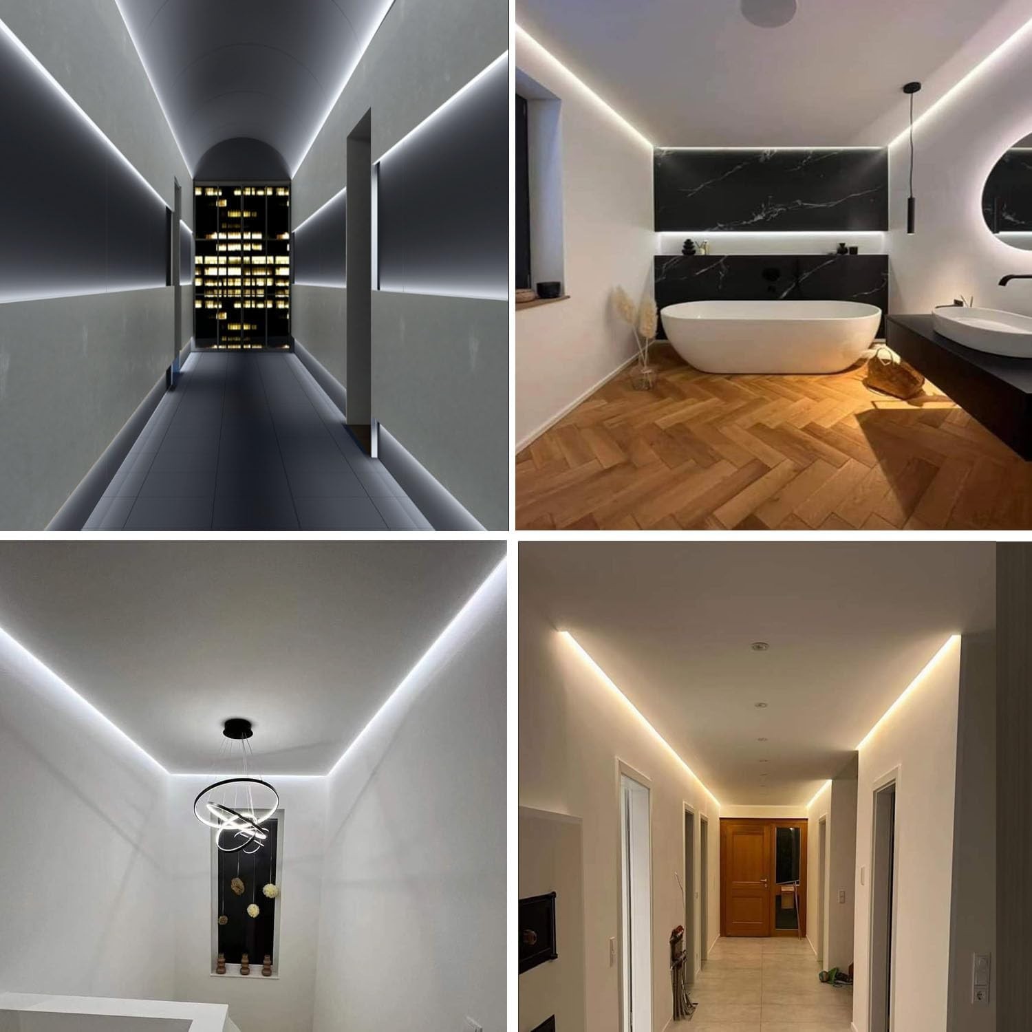 Trimless LED Channel 6 Pack - 6.6FT Aluminum Profile for Wall & Ceiling gallery