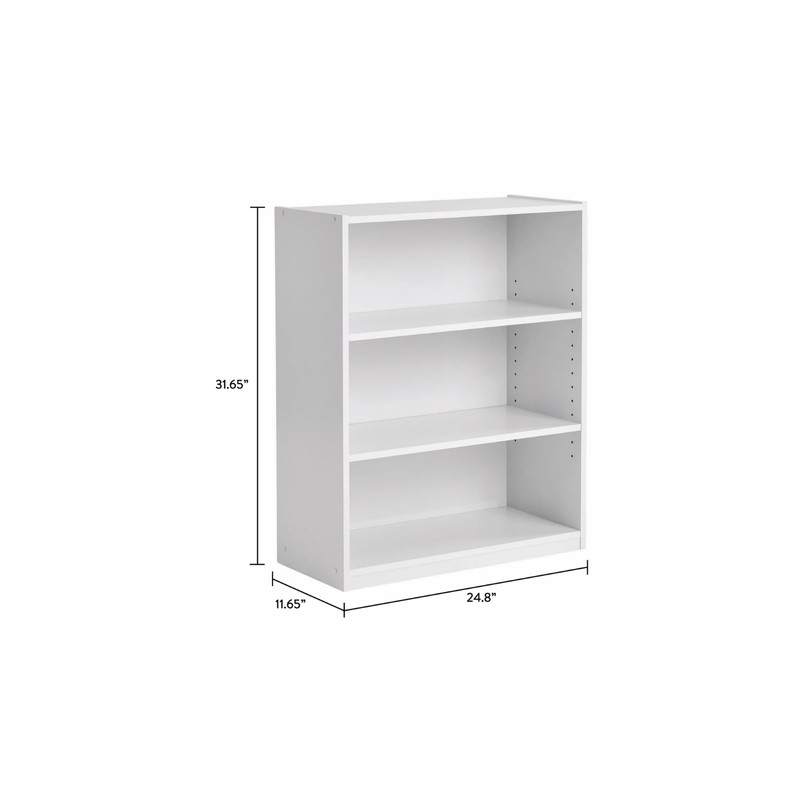 Mainstays 3 Shelf Bookcase Adjustable Shelves Storage Organizer Unit gallery