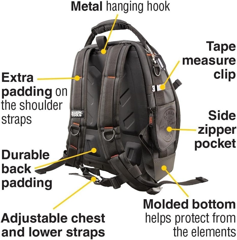 Tradesman Pro Tool Master Backpack - 48 Pocket Waterproof Tool Carrier gallery