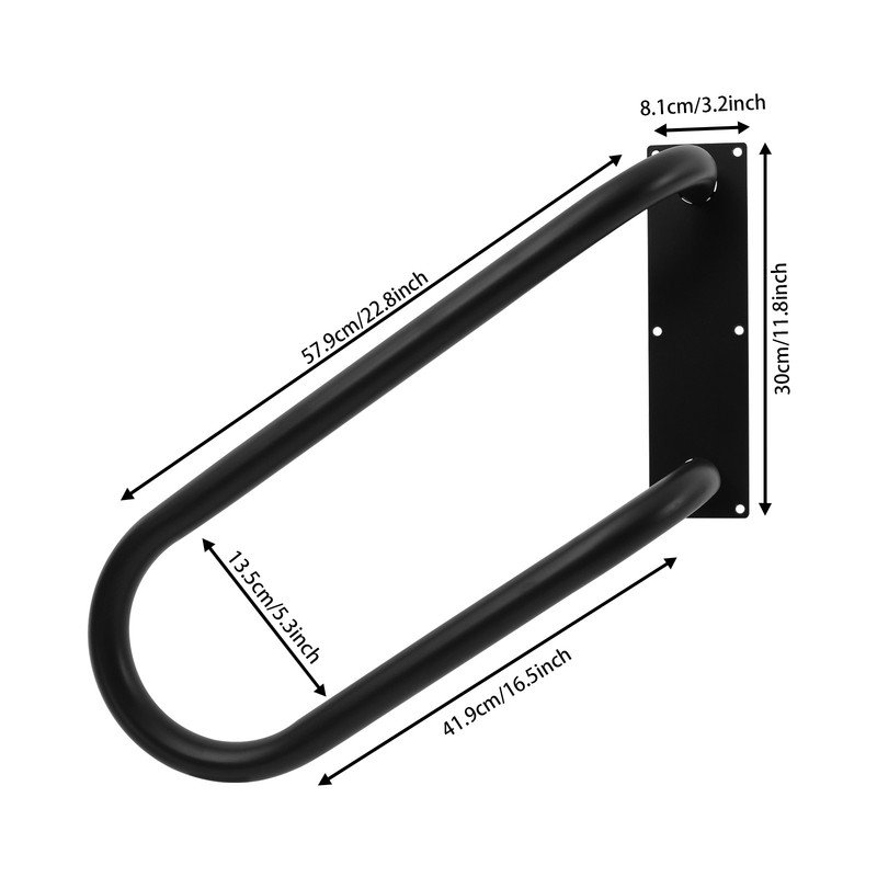 Left Side Wall-Mounted Handrail U-Shape Safety Handle 1-3Step Stair Hand Railing gallery