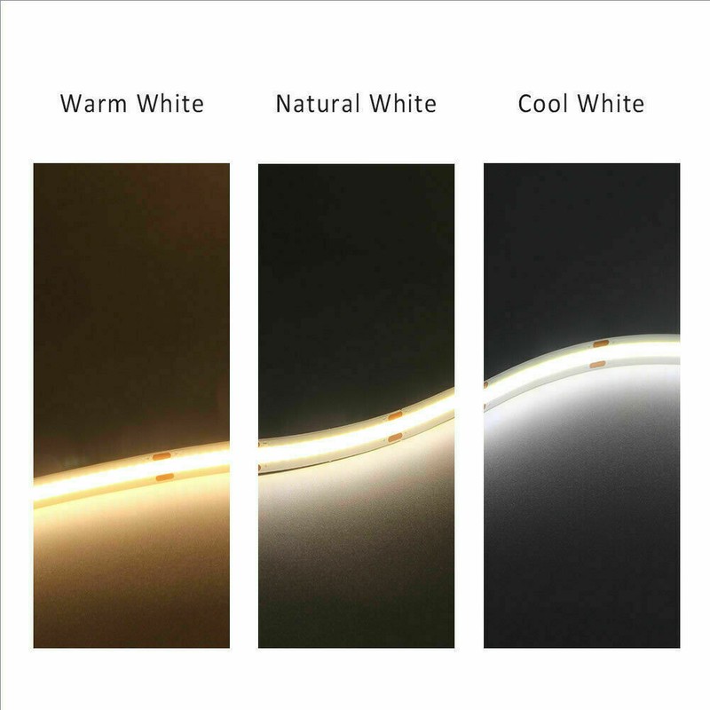 COB LED Strip Light Flexible Tape Lights Home DIY Lighting Warm White 5V 12V 24V gallery