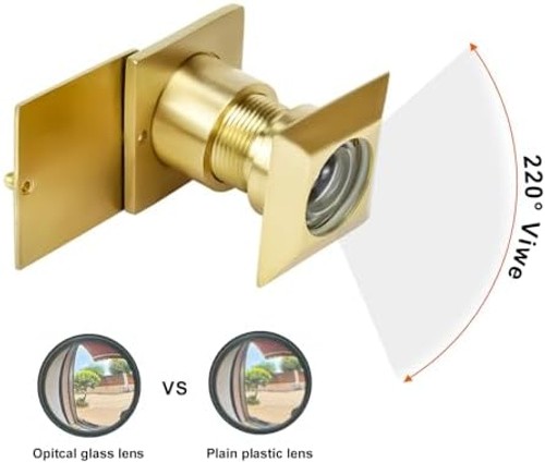 Earl Diamond Solid Brass Square HD 220 Degree Door Viewer Peephole with 28mm ... gallery