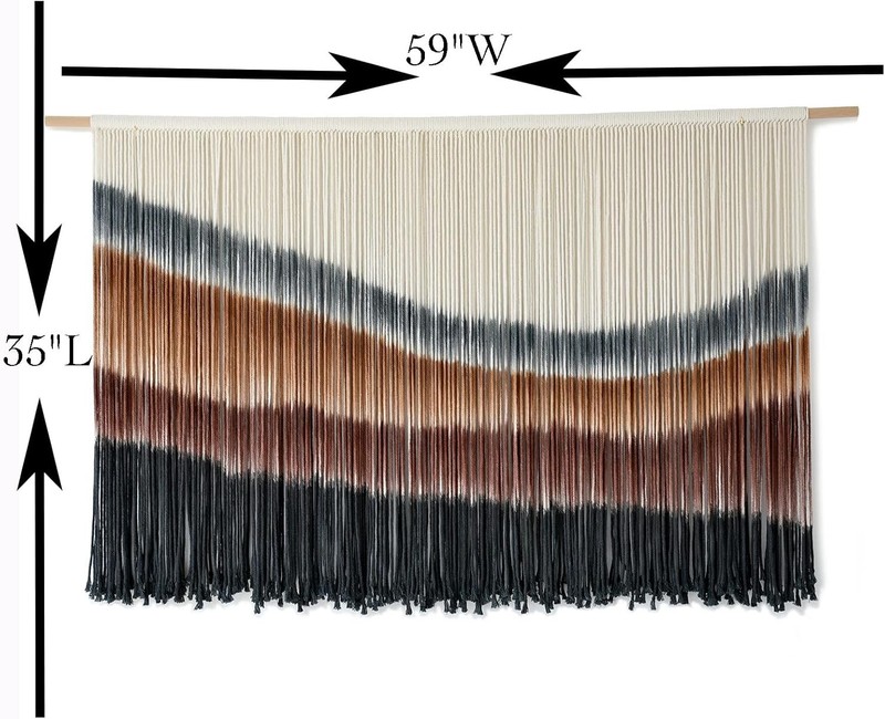 Macrame Wall Hanging Decor Large Tie-Dye Geometric Cotton Home Art gallery