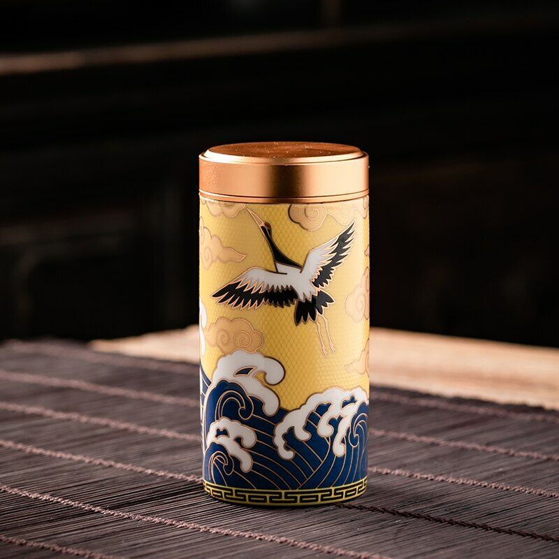 1pc Ceramics Tea Caddy Sealed Tank Portable Candy Container Jar Home Decor gallery