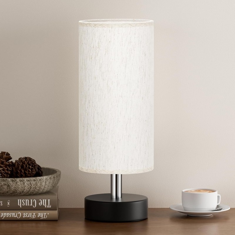 Small Bedside Table Lamp – Minimalist Nightstand Lamp for Bedroom or Office gallery