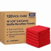 CarCarez Red Microfiber Towels 16"x24" 380GSM 120PCS Bulk Detailing Towels gallery
