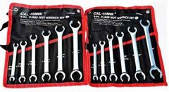 Cal-Hawk 12pc Flare Nut Wrench Set Standard and Metric Sizes in a Holding Pouch