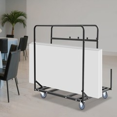 330lbs Folding Table Dolly Moving Folding Round Table & Chair Cart with 4 Wheels