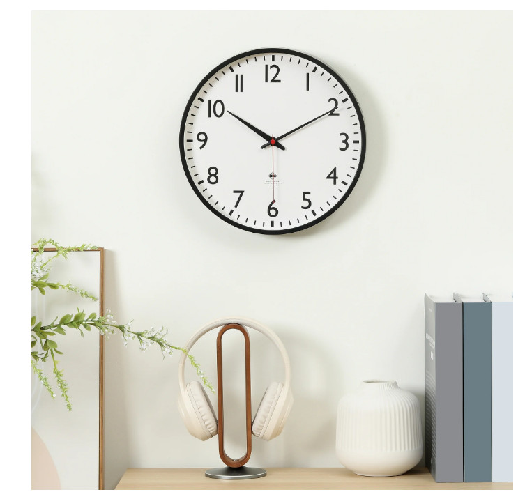 Mainstays 11.5” Quartz Black & White Schoolhouse Wall Clock gallery