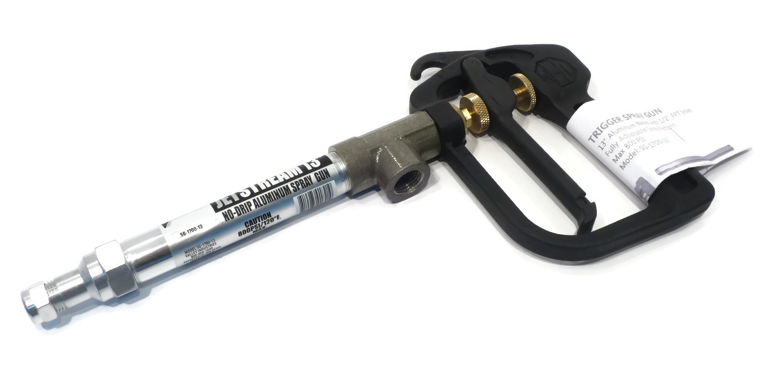 JetStream 13" No-Drip TRIGGER SPRAY GUN with Aluminum Barrel - Industrial Use gallery