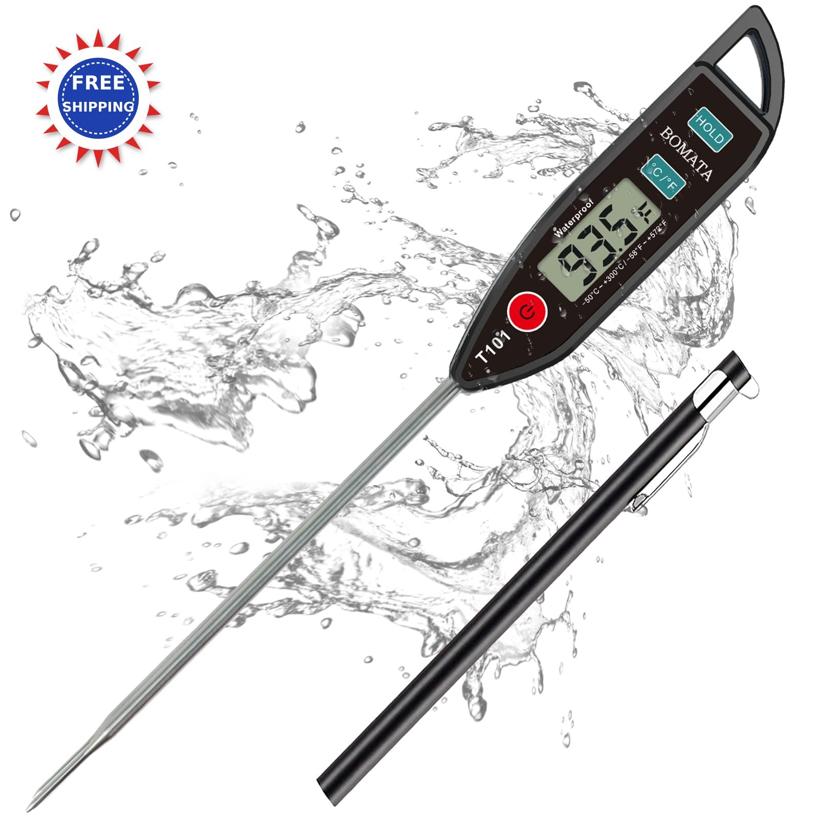 Digital Water Thermometer T101 Waterproof BOMATA Liquid Candle Cooking. Instant gallery