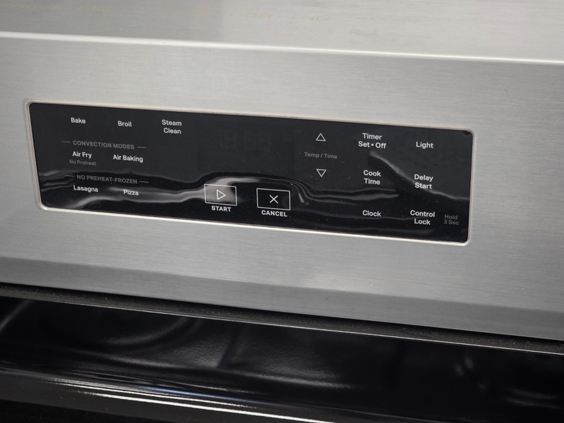 Whirlpool W11776486 Range Oven Control Board, Black Glass UI Panel, Clock Timer gallery